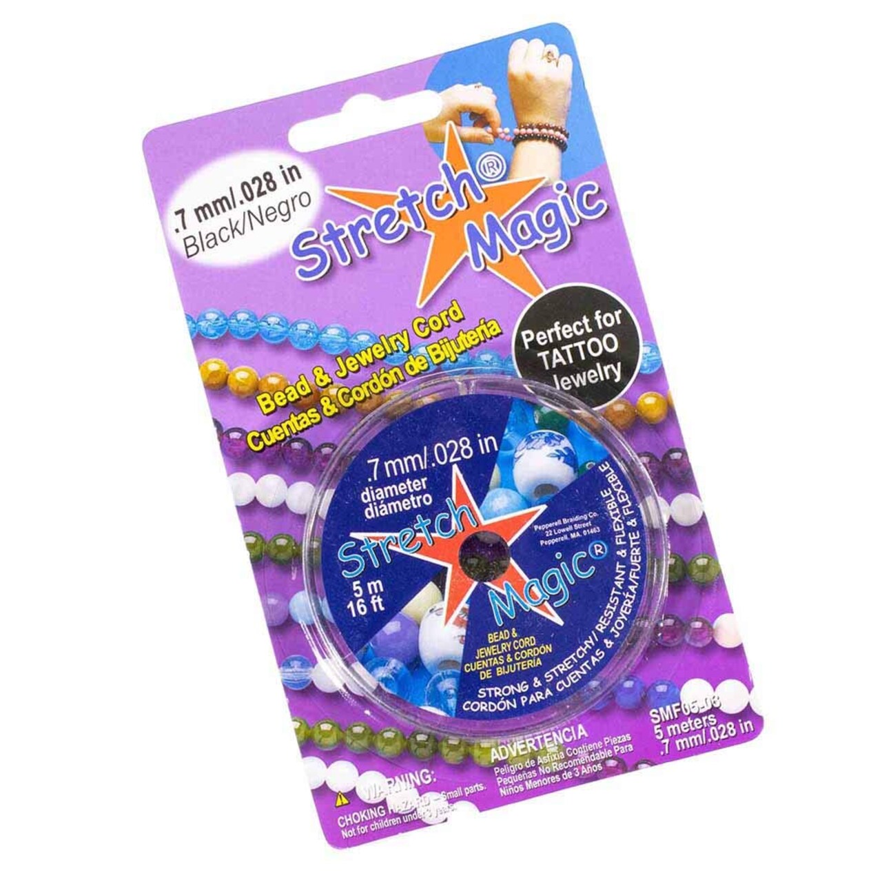 West Coast Paracord Stretch Magic Cord 0.7mm in Diameter Jewelry Making (Black, 5 Meters)